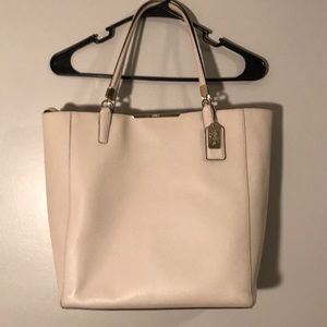 Coach Tote Madison North South in Ivory